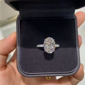 Oval Lab Diamond 14k 3 Carat